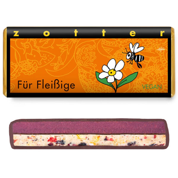 Schokolade "Für Fleißige", vegan