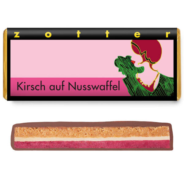 Schokolade "Kirsch auf Nusswaffel"