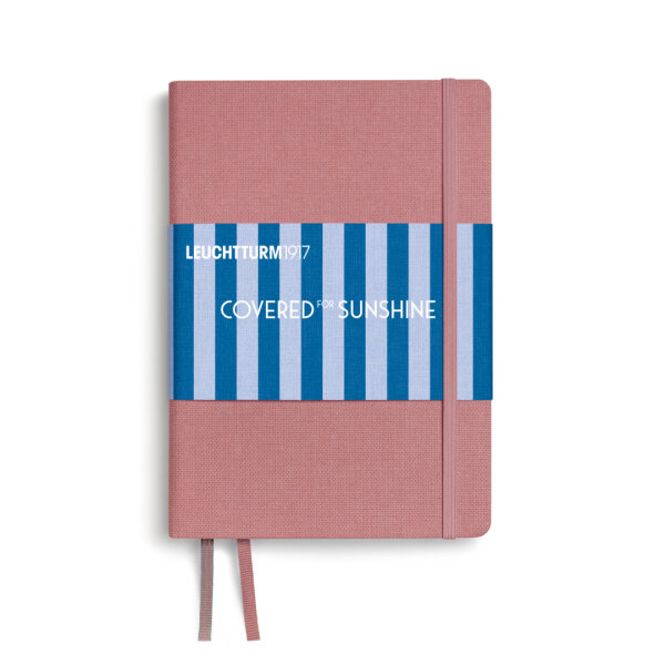 Notizbuch Leinen A5, Hardcover, Beach Rose, Dotted