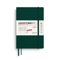 Wochenplaner Paperback B6+ 2027, Forest Green