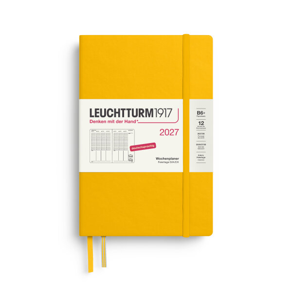 Wochenplaner Paperback B6+ 2027, Sunflower