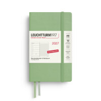 Wochenkalender & Notizbuch Pocket (A6) 2027, Salbei,...