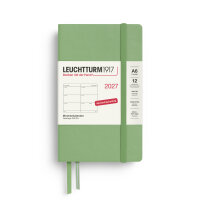 Wochenkalender Pocket (A6) 2027, Salbei, Hardcover