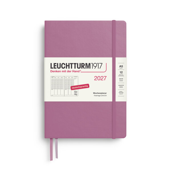 Wochenplaner Medium (A5) 2027, Dusty Rose, Hardcover