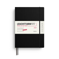 Tageskalender Master (A4+) 2027, Schwarz, Hardcover