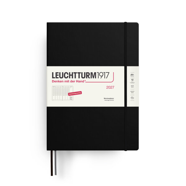 Wochenplaner Master (A4+) 2027, Schwarz, Hardcover