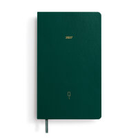 Quarterly Tageskalender Dotted, Pocket (A6), 2027, 4er Pack, Shades of Green