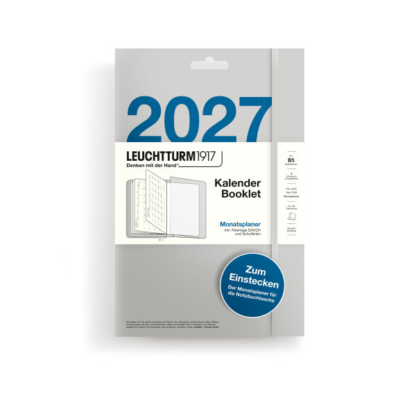 Kalender Booklet 2027, Monatsplaner, Composition (B5)
