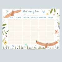 Stundenplan Dackel DIN A5 Firlefanz