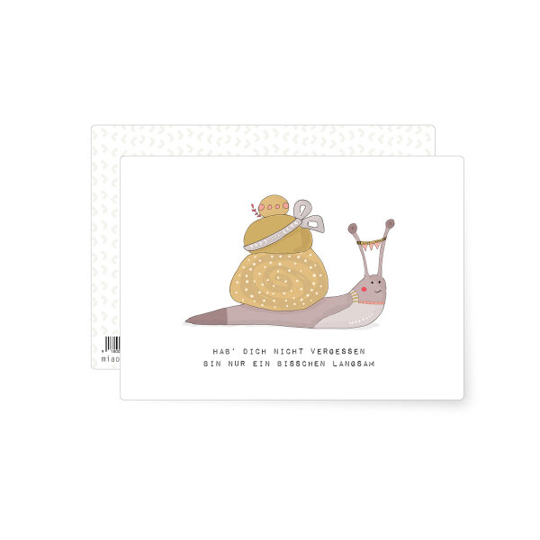 Postkarte Schnecke