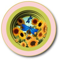Karte - Pop up - a cup of tea - Sonnenblume