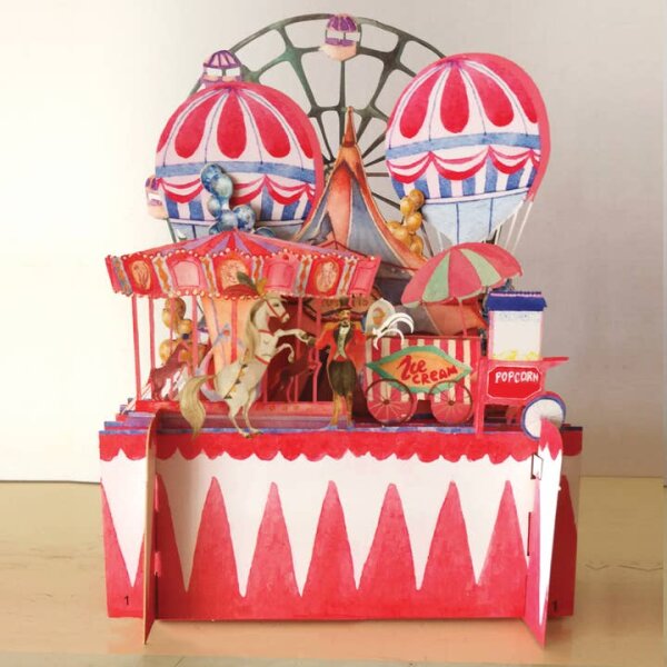 Karte - Pop up - Kinder - Jahrmarkt