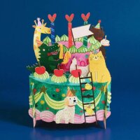 Karte - 3D - Pop up - Kinder: Tierkuchen