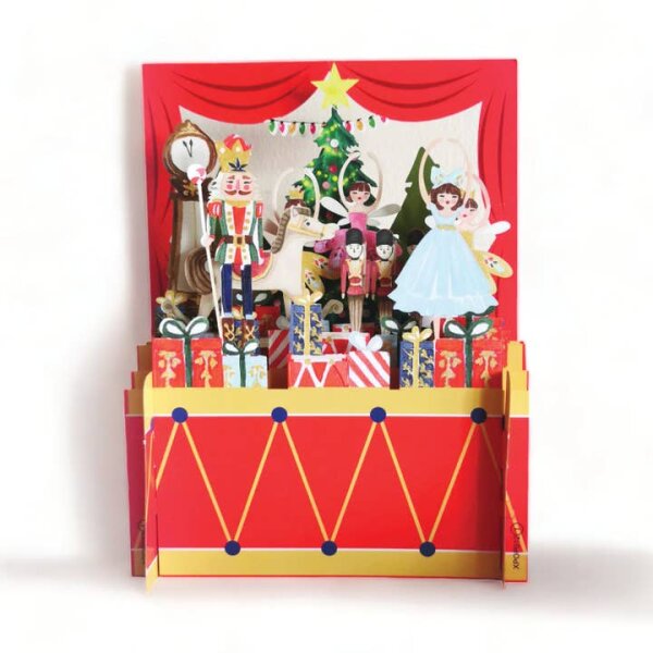 Karte - 3D - Pop up - Kinder: Miniaturwelt - Nussknacker