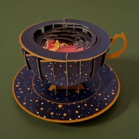 Karte - Pop up - a cup of tea - Weihnachtsnacht Tee