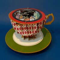 Karte - Pop up - a cup of tea - Weihnachtsdorf Tee