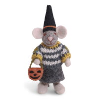 Filz -  Halloween Mausmädchen mit Halloweenkorb