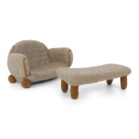 Filz - Sofa mit Couchtisch