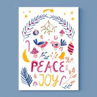 Weihnachtskarte *Peace and Joy*
