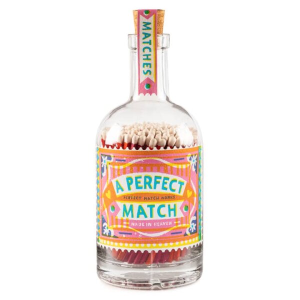 Zündhölzer Glasflasche - a perfect match