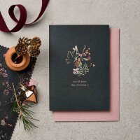 Weihnachtskarten Set mit 6 L & L peace & love