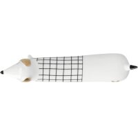 Figur mini "Dackel mit karriertem Pullover"