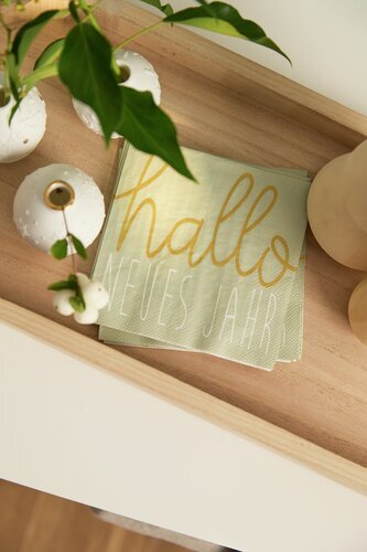 Cocktailservietten – hallo neues Jahr