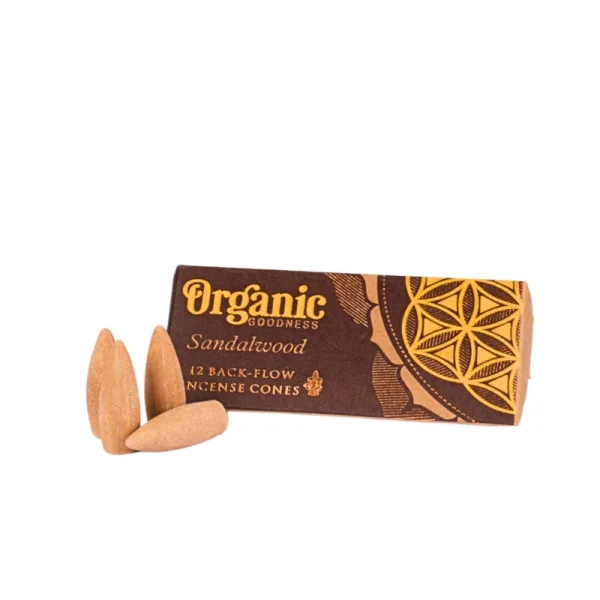 Organic Goodness Rückfluss-Räucherkegel Sandelholz