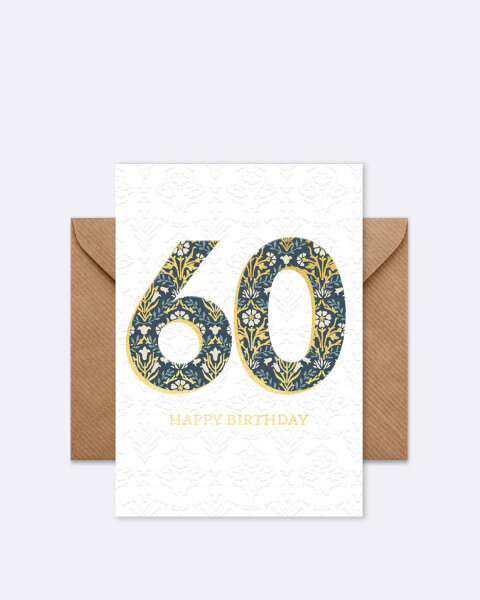 Klappkarte 60 "Happy Birthday"