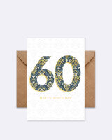 Klappkarte 60 "Happy Birthday"