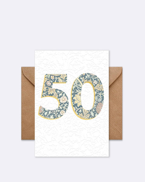 Klappkarte 50 "Happy Birthday"