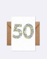 Klappkarte 50 "Happy Birthday"