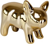 Mini Glücksschwein Keramik (gold)