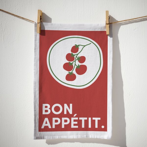 Geschirrtuch Bio Baumwolle - Bon Appetit