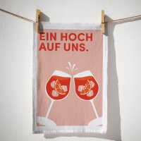 Geschirrtuch Bio Baumwolle - Ein Hoch auf uns