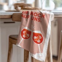 Geschirrtuch Bio Baumwolle - Ein Hoch auf uns