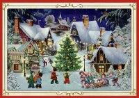 Pop-up-Grußkarte – Nostalgische Weihnachtszeit