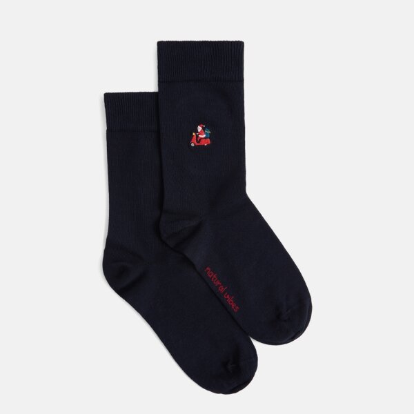 Santa Vespa – Bio-Socken mit Weihnachtsmann 41/46