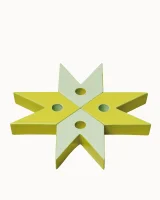 Porzellan-Sternkerzenhalter – Grün & Mint