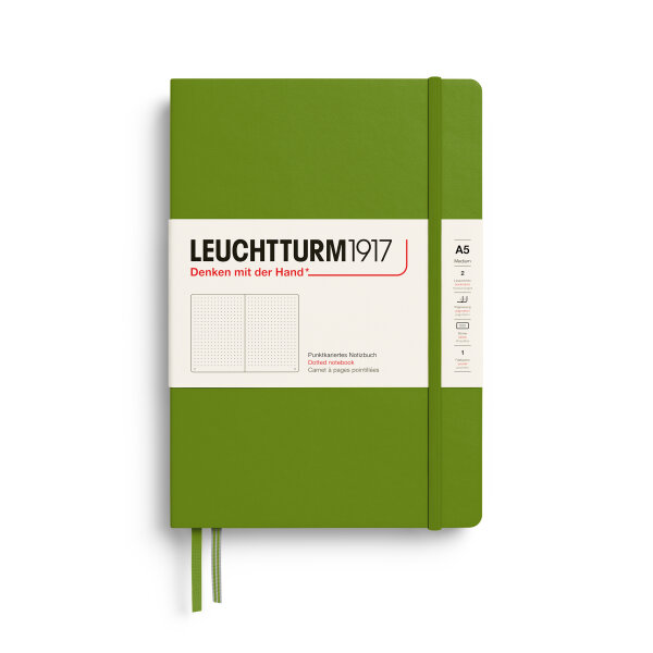 Notizbuch medium A5, Moss, dotted, 251 Nummeriert